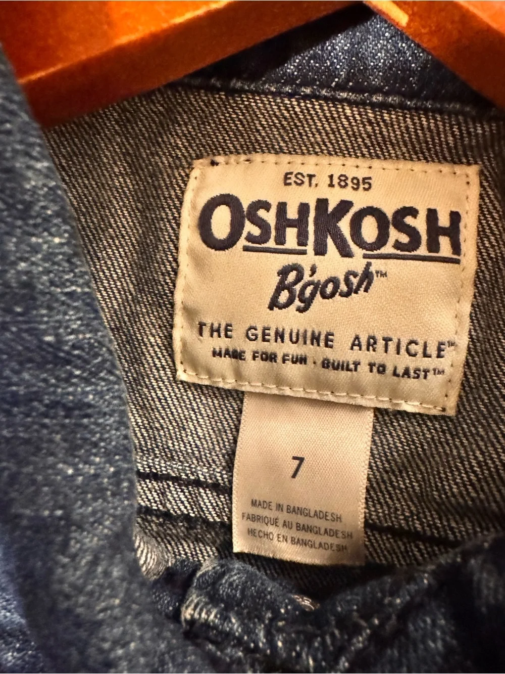 OshKosh B'gosh Girls Blue Denim Button-Up Jacket